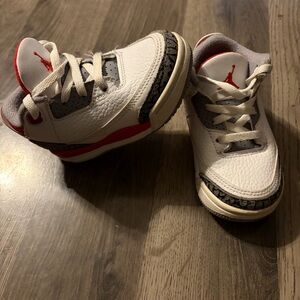 Nike Air Jordan 3 Retro TD 'Fire Red' toddler sneakers sz 6c